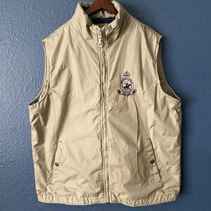 Beverly Hills Polo Club Tan Full Zip Vest Size XL
